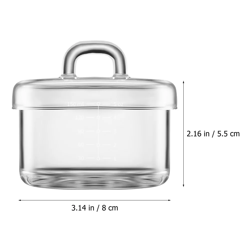 Cuenco de vidrio para servir, resistente al calor, almacenamiento de postres para hornear, tazón de comida para bebé, olla para estofado multifuncional, diseño de tapa, cocina transparente