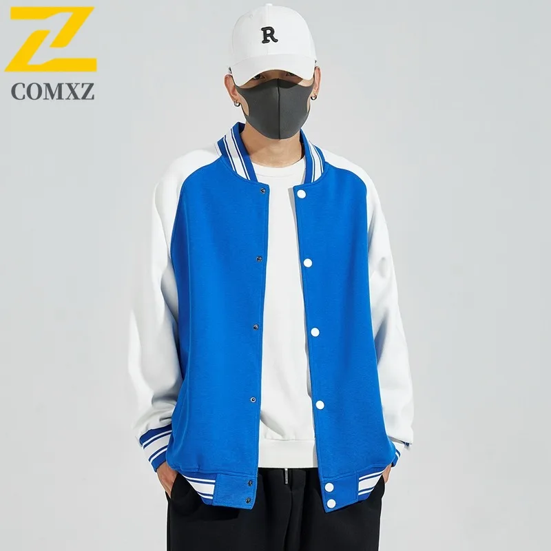 

COMXZ High Quality Mens Jacket Baseball Collar Outdoor Cycling Lightweight Coat Casual Travel Windproof Durable Autumn Outerwear