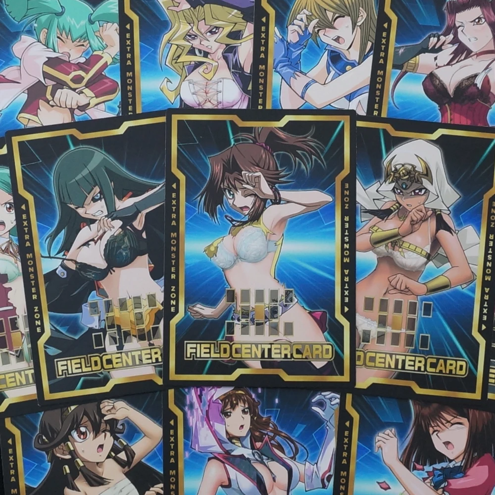 15pcs/set Yugioh DL Sexy Girls Ecchi Field Center Cards Waifu NSFW Battle Damaged Clothing DSOD Tea Gardner Game Collection Card