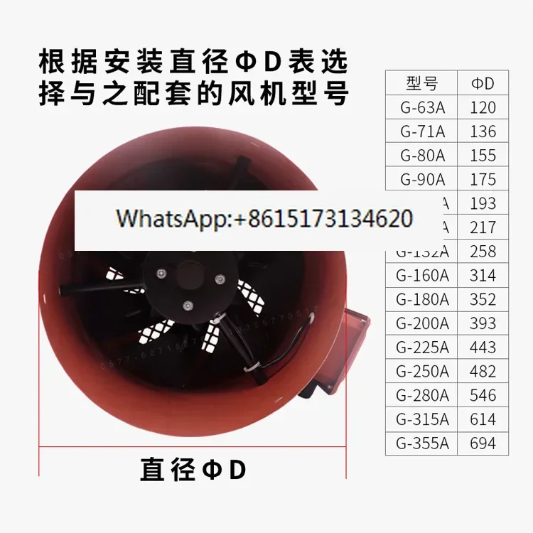 

Variable frequency speed regulation motor cooling fan G-90A G100 112 132 160 280 250 315AB
