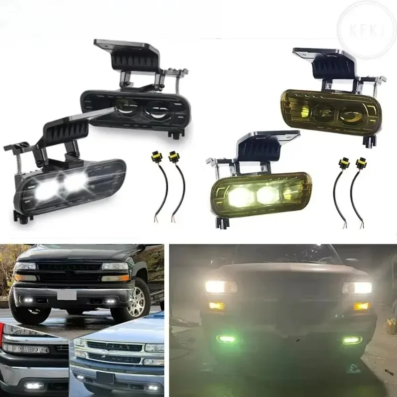 

1Pcs LED Fog Light Tahoe Suburban Bumper Driving Lamp For 1999-2002 Chevy Silverado 1500 2500/2001-2002 Silverado 3500/2000-2006