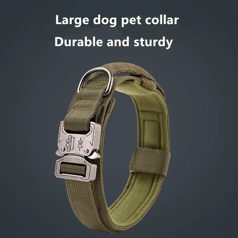 cute Military Tactical Pet Dog Collar Personalized Nylon Reflective Small Medium Large Dog Collars Adjustable Pet Supplies