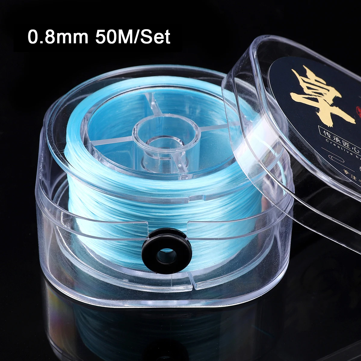 0,8 mm flache elastische Nylon-Schnur zum Basteln von Perlenarmbändern, Halsketten und Schmuckzubehör.