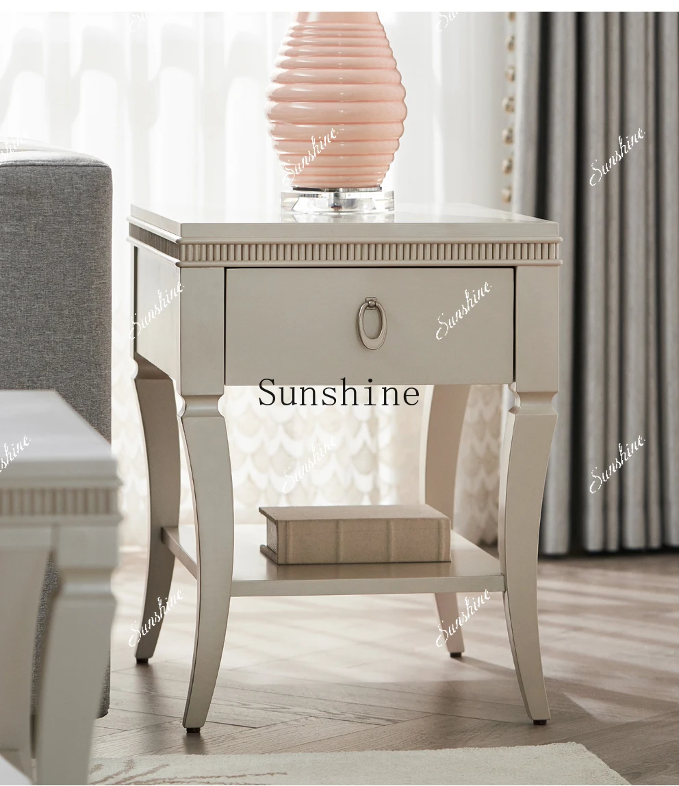 

Large and small apartment solid wood TV cabinet coffee table simple modern storage FT