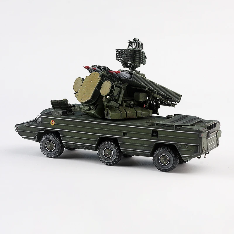 1/72 Schaal Russische Sam-8 Luchtverdediging Raketsysteem Gepantserd Voertuig Simulatie Hars Model Statische Display Collectible Gift