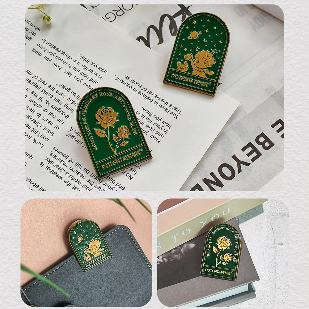 SeamiArt POTENTATE 1pc Retro Reise Clip Memory Glow Filme Metall Brief Clip Ticket Ordner Aquarell Handbuch Fixateur