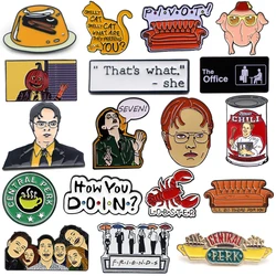 Cartoon Collecting Funny TV Show Enamel Pins Cute Brooch for Friends Bag Lapel Pin Badges Jewelry Accessories Gift For Friends