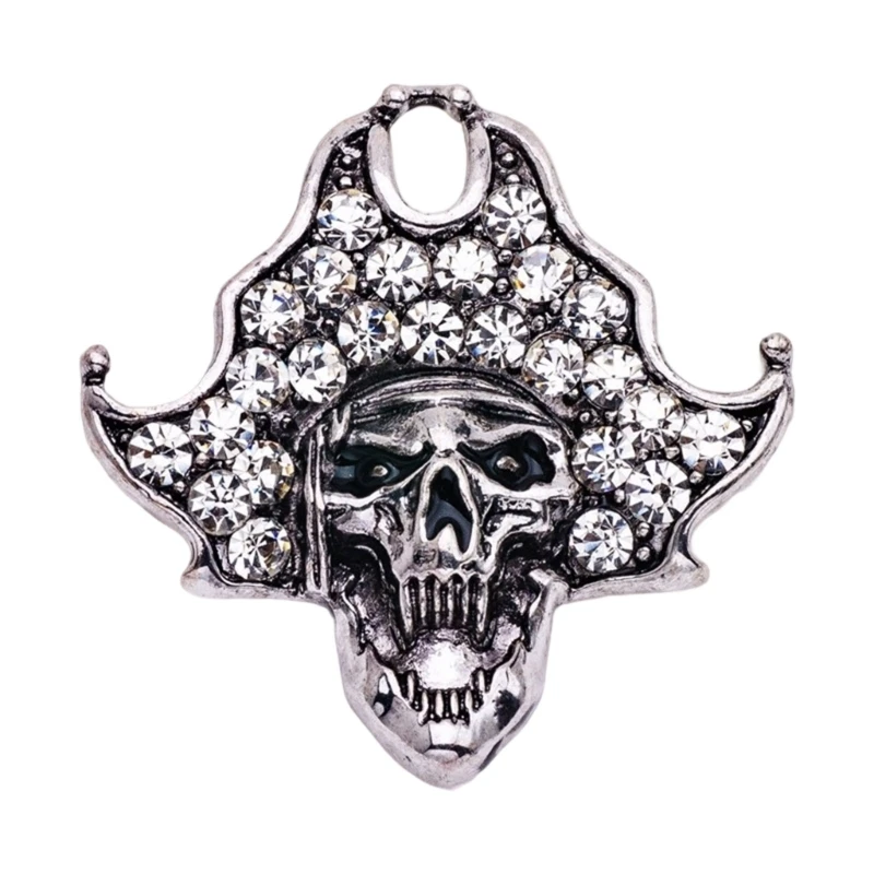 E0BF Skull Pin For Women Sturdy Alloy Brooch Gothic Jewelry for Parties Daily Wear Secure Closure Gifts Addition