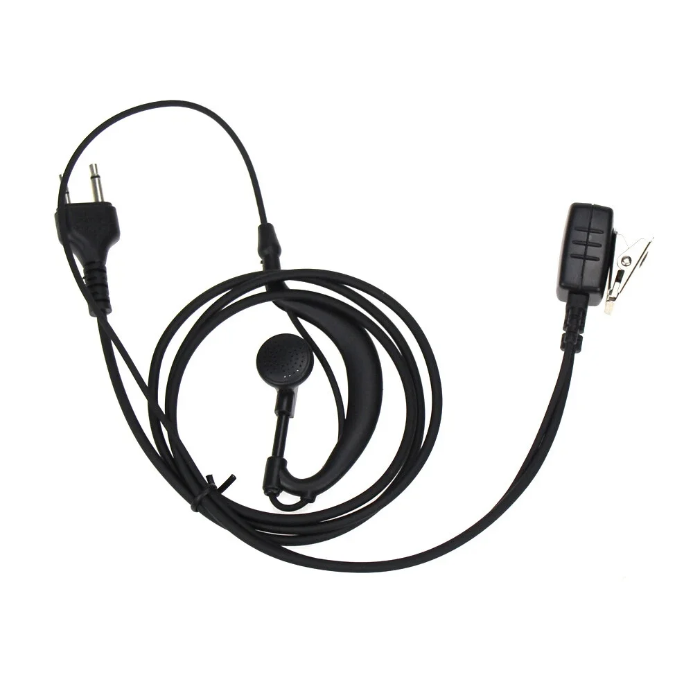 2PCS 2 Pin Earpiece Headset PTT Mic for Midland Two Way Radio Walkie Talkie Security