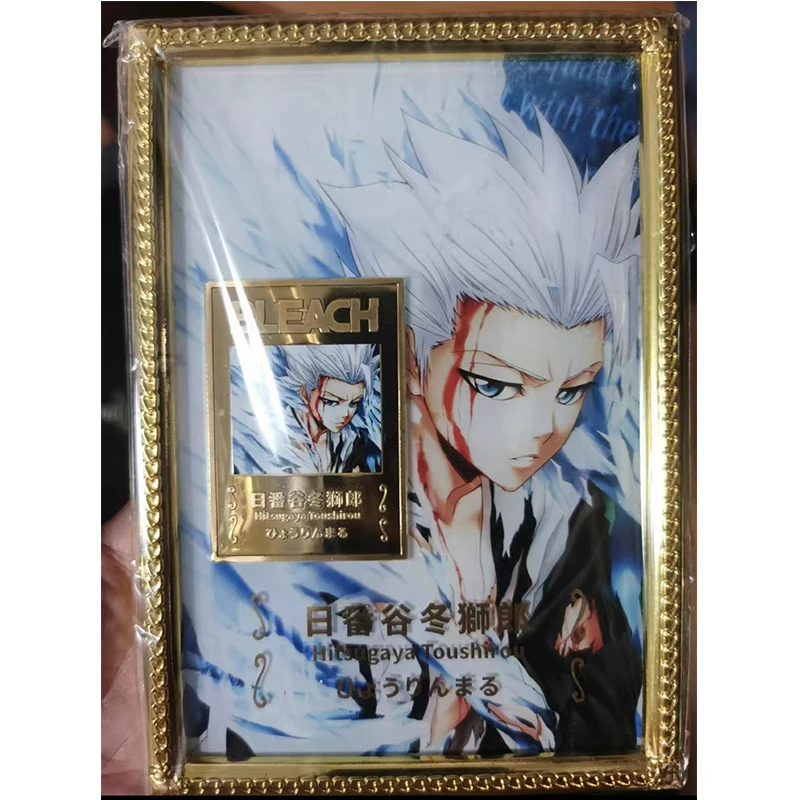 Anime BLEACH Inoue Orihime Kuchiki Rukia Kurosaki Ichigo Metal frame arma collection card giocattoli per bambini scheda di gioco da tavolo