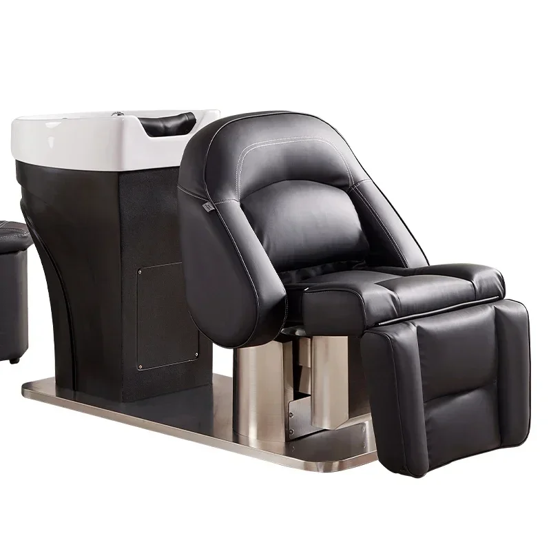 Electric adjustable lift salon Barber hair wash chair shampoo bowl sink shampoo bed