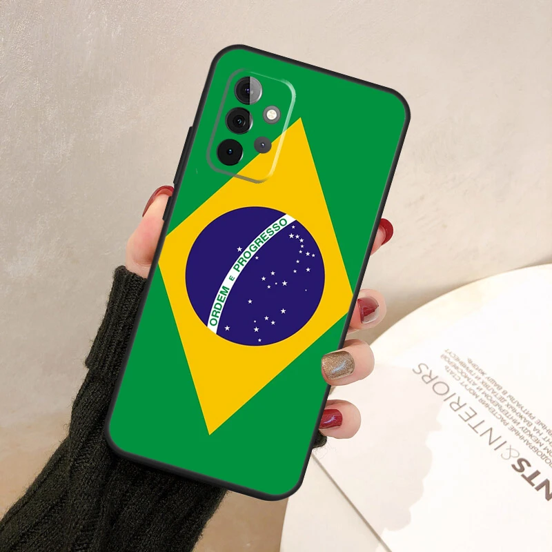 Brazil Brazilian Flag Case For Samsung Galaxy A14 A34 A54 A12 A22 A32 A52 A72 A13 A23 A33 A53 A73 A31 A51 A71