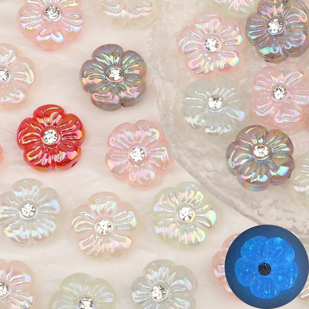 

Cordial Design 100Pcs 18*18MM Acrylic Bead/Hand Made/Flower Shape/DIY Beads/Aurora Luminous Effect/Jewelry Findings & Components