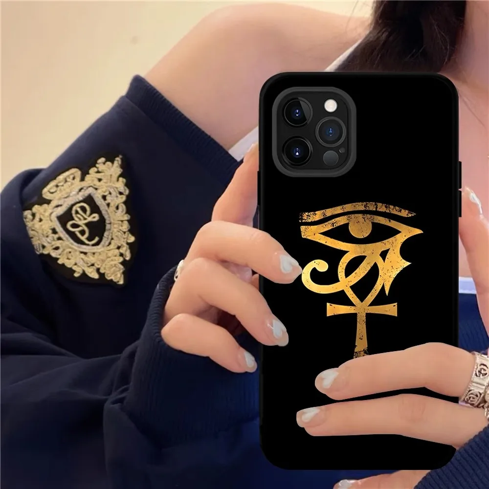 Egypt Nefertiti Anubis Ankh Phone Case For iPhone 14 11 12 13 Mini Pro XS Max Cover 6 7 8 Plus X XR SE 2020 Funda Shell