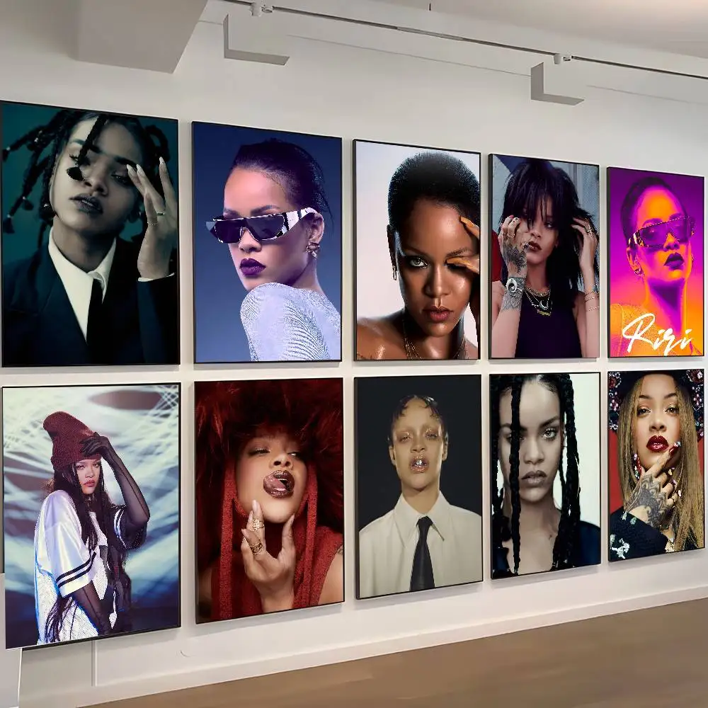 حار المغني R-ريهانا المشارك ذاتية اللصق الفن غرفة مدخل مطعم جدار ديكور الفن اللوحة #2