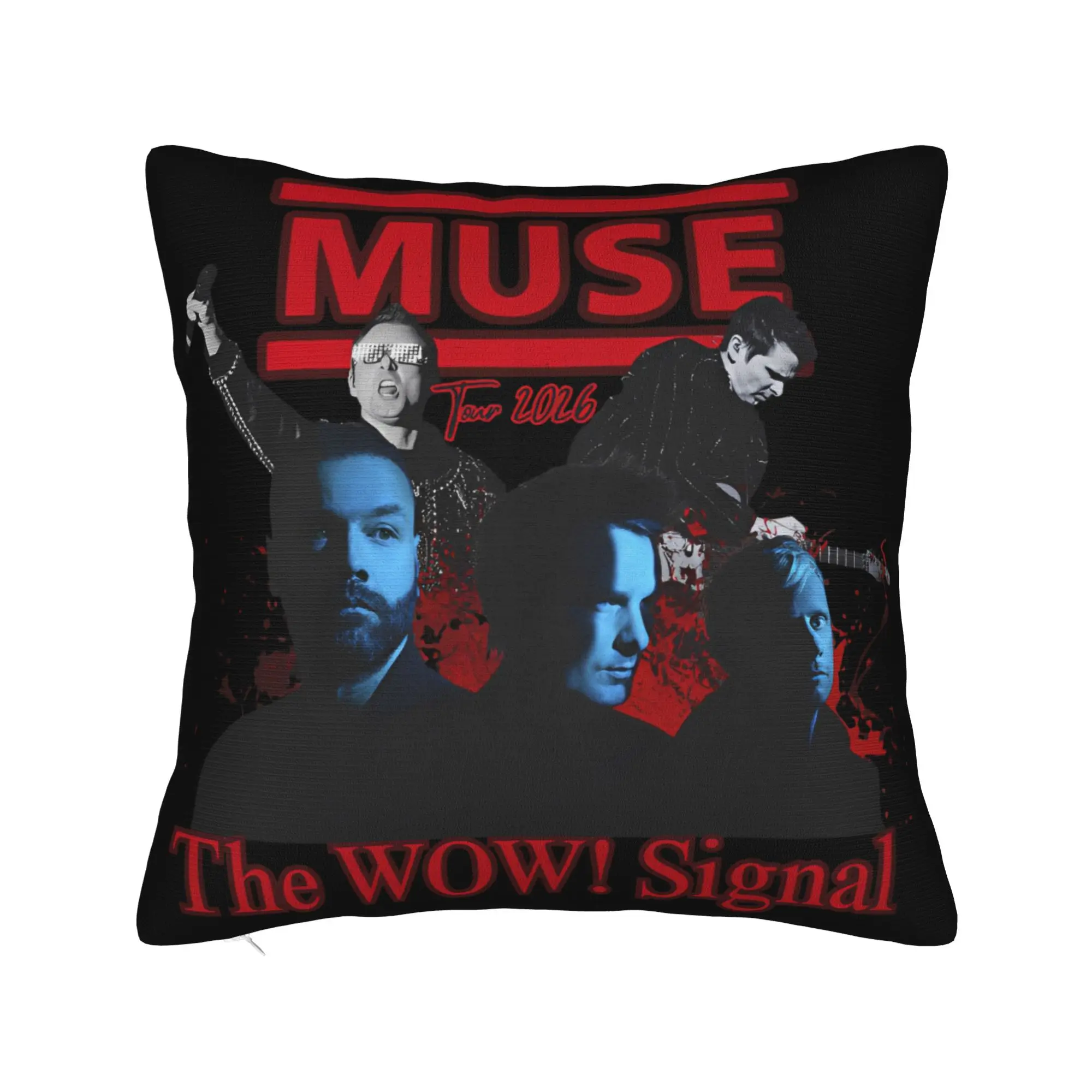 Decorative Pillow Covers MUSE The Wow! Signal Europa Tour 2026 Accessories Bed  Throw Pillow Case Cover Zippered Multiple Sizes