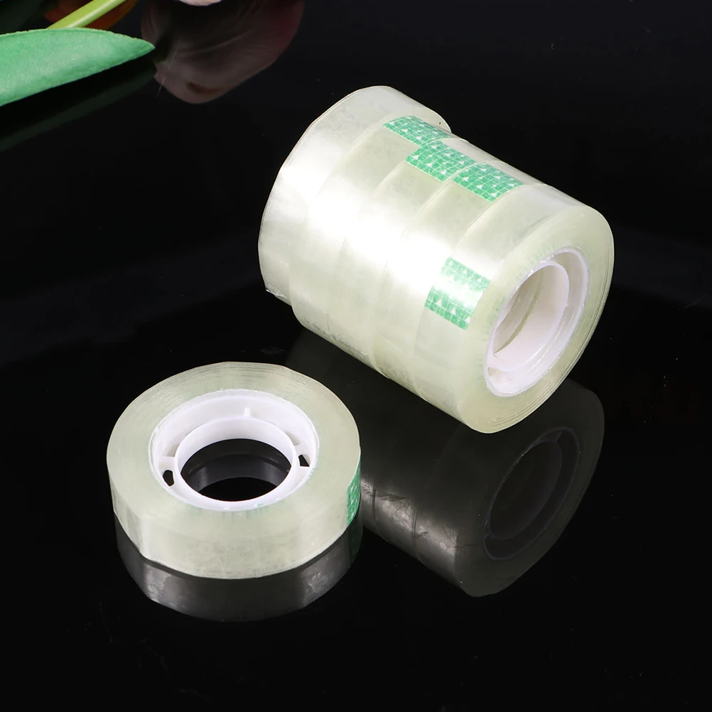 

24Pcs Clear Transparent Tape Strong Glue High Viscosity for Office Gift Packing Plastic Stationery Tape
