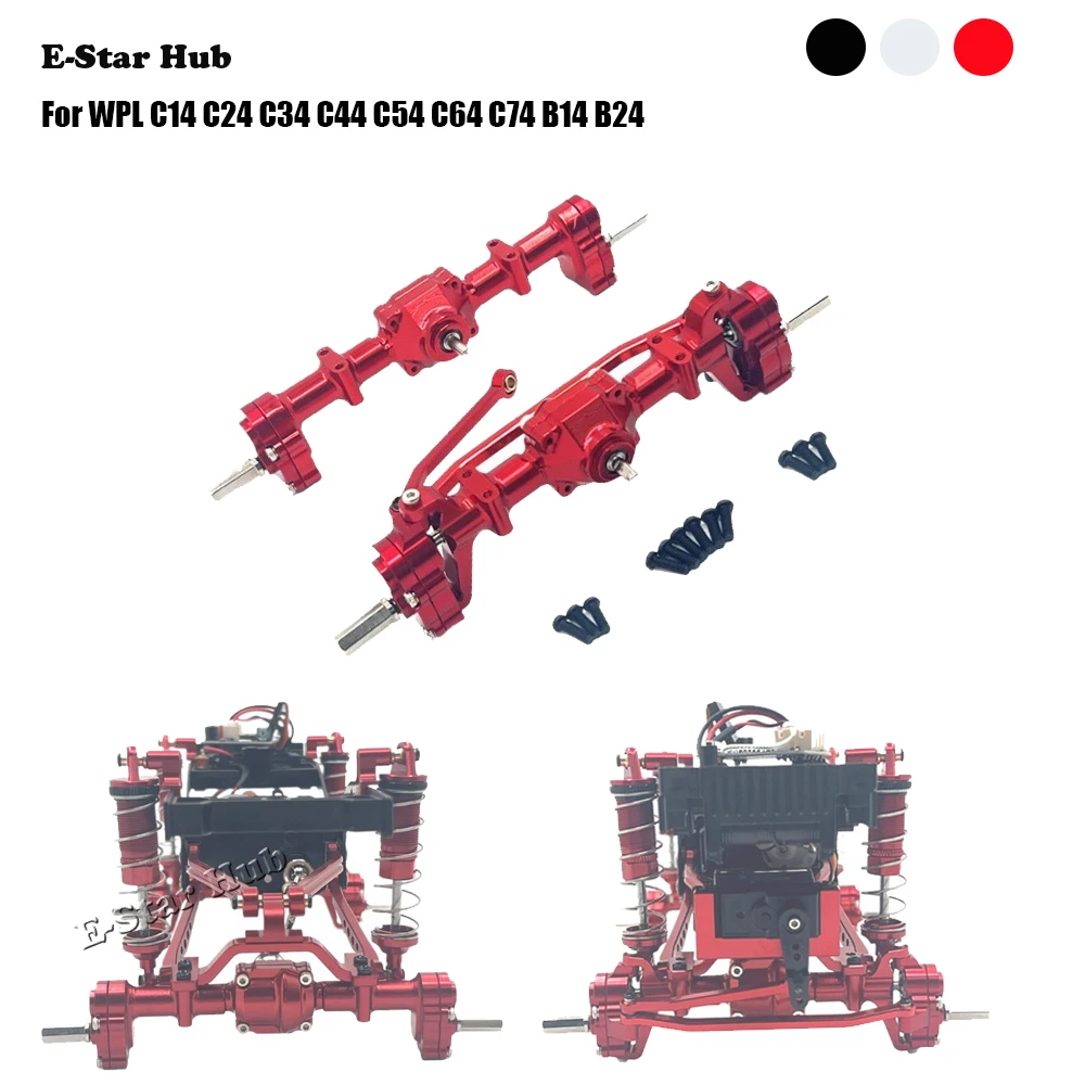 Anteriore Portale Posteriore Ponte Asse Differenziale di Montaggio per WPL C14 C24 C34 C44 C54 C64 C74 B14 B24 Metallo Parti di Aggiornamento Rc Auto