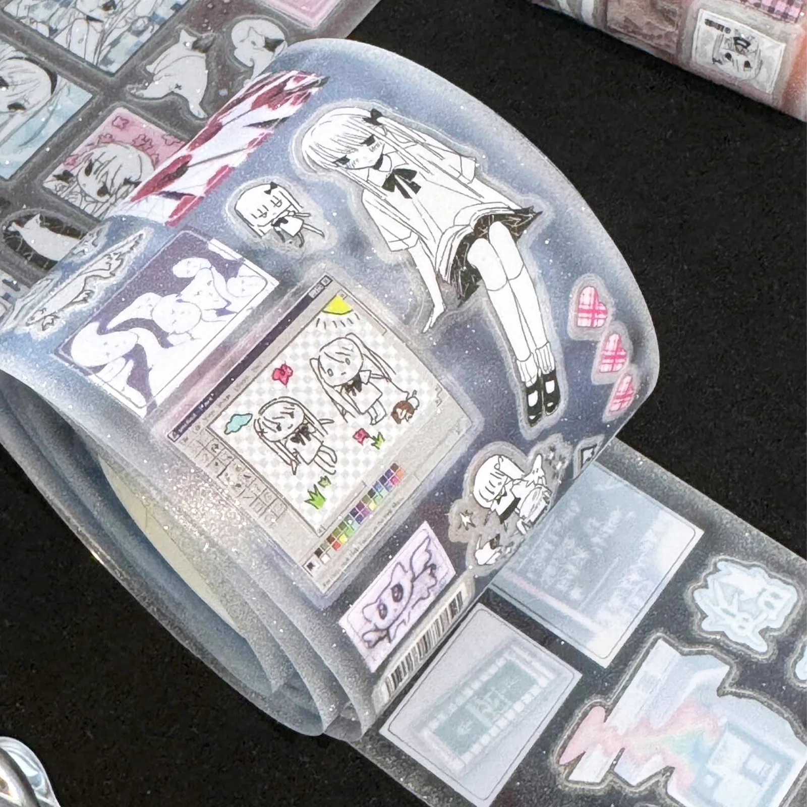 1pcs/1lot Decorative Adhesive Tapes Pieced together time Scrapbook Junk Journal DIY Paper Japanese Masking Scrapbooking Stickers