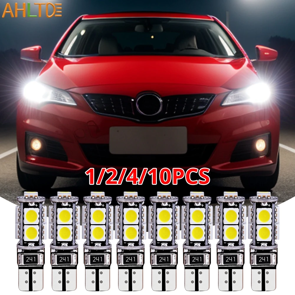 

1/2/4/10pcs T10 W5W 194 5050 9smd Car Led Wedge Dome Reading Lamp CANBUS 12V Error Free License Plate Light Interior Trunk Bulb