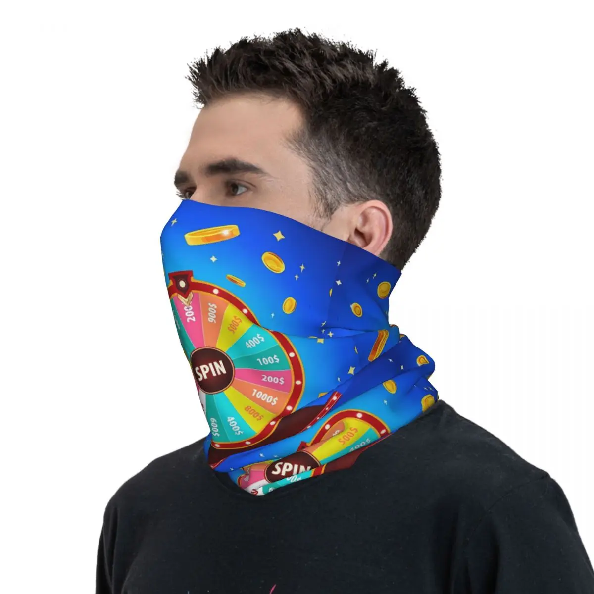 Wheel Of Fortune Scarf Neckerchief Neck Face Mask Polyester