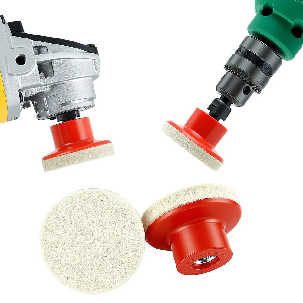 

50mm Wool Felt Polishing Pad 10mm Thread For Angle Grinder Metal Glass Marble Wood Sanding Disc Accessories