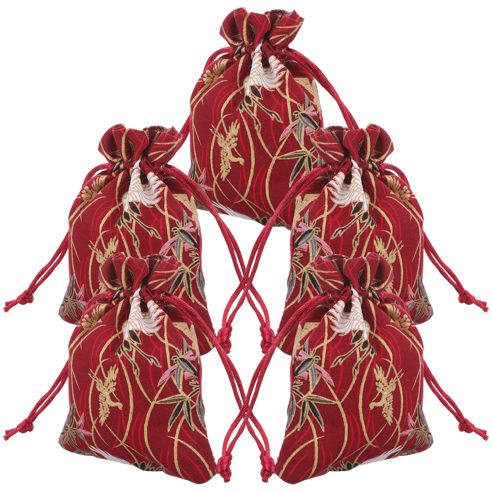 

5pcs Makeup Brush Storage Small Drawstring Gift Bags For Jewelry Candy Wedding Party Favor Pouches Organza Bags