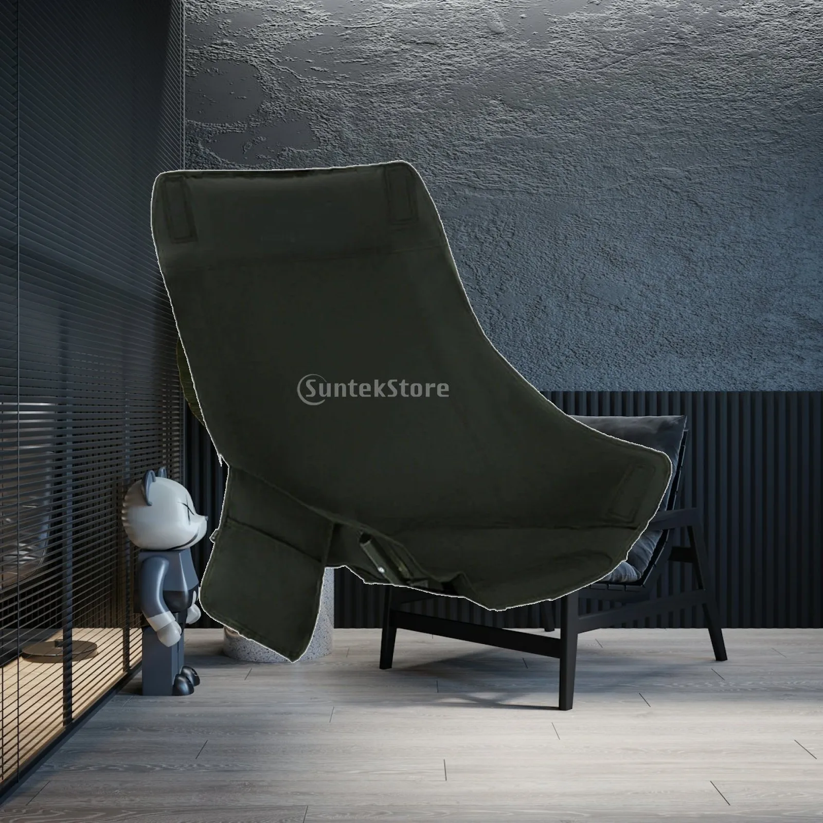 Oxford Cloth Moon Chair Cover Replacement with Corner Pockets for Folding High Back Camping Chair Outdoor Relax
