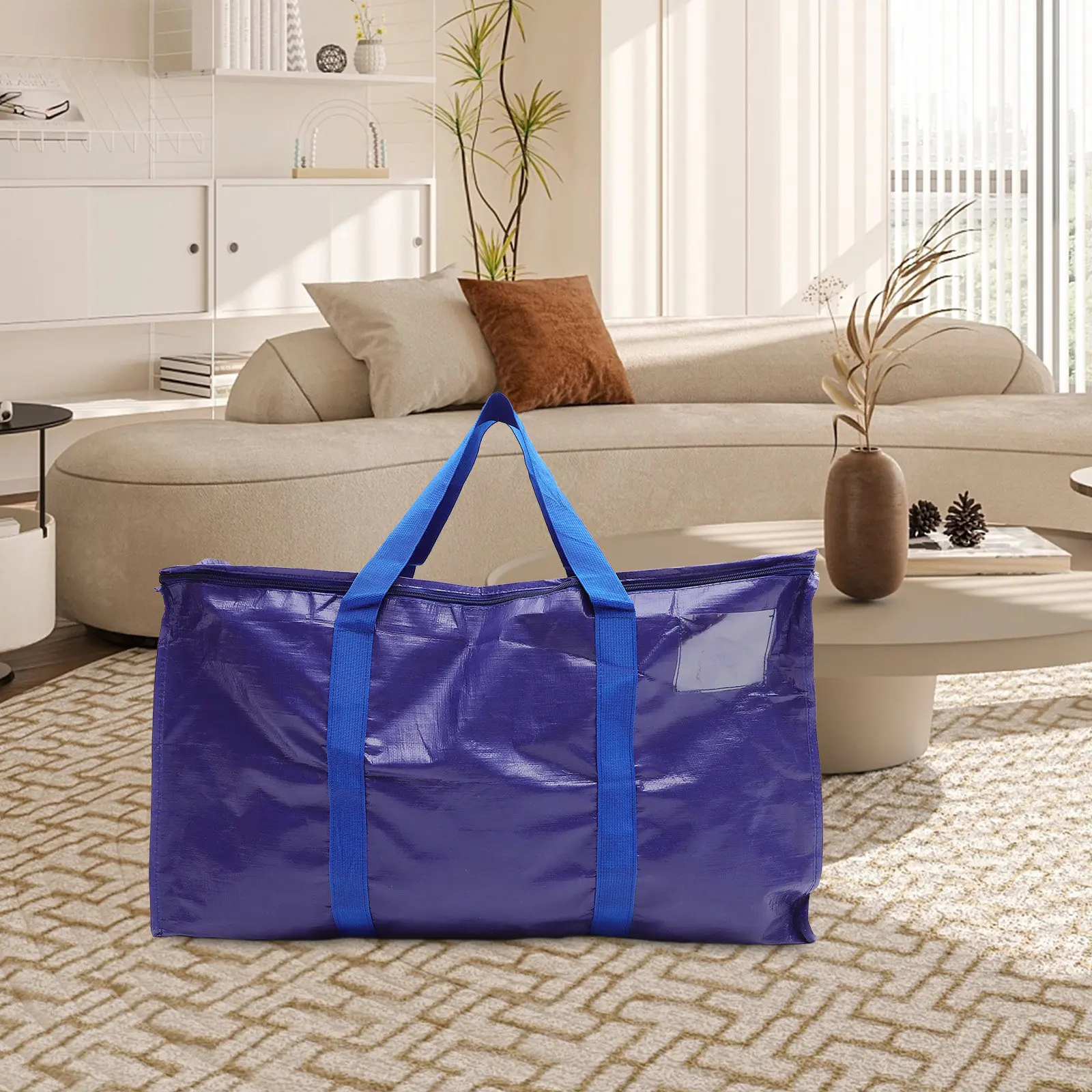 Large Moving Bag Heavy Duty Storage Duffel for Clothes Bedding Travel Packing Organizer Zipper Closure Moving Supplies view 6