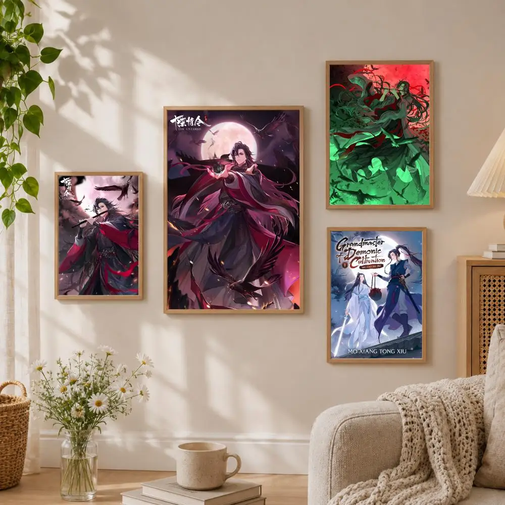 Mo Dao Zu Shi Poster Stickers HD Painting Self-Adhesive Art for Bedroom Living Room Home Decor Wall Decals Gift