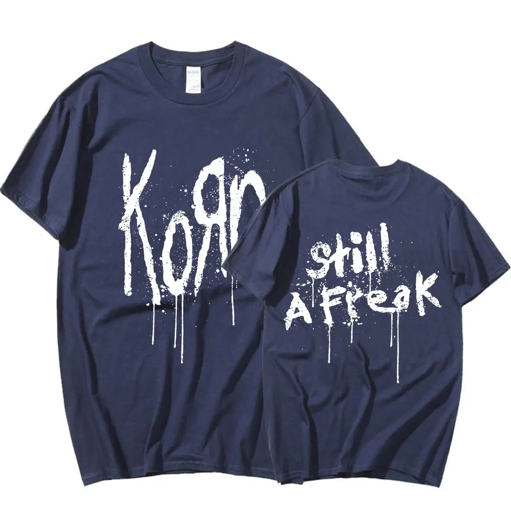 Korn Music Concert Rock Band WORLD TOUR T Shirt Men\'s Vintage Metal Gothic Oversized T-shirt Streetwear Short Sleeve T Shirts