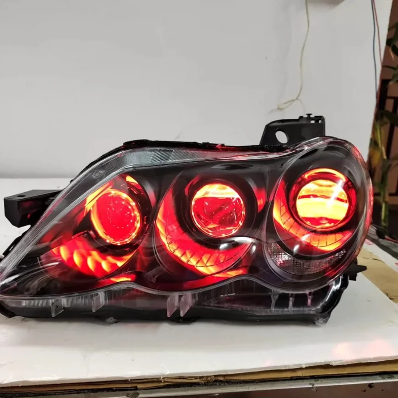 Headlight Assembly for Toyota Reiz 05-09 modified Devil & Angle Eye front lamp lens flash light Car Accessories