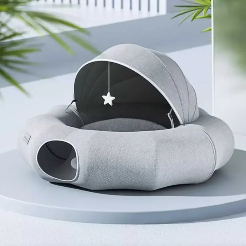 

Tent, cave bed, cat bed, rolling dragon, tunnel maze, doughnut, foldable, all-season toys, pet supplies