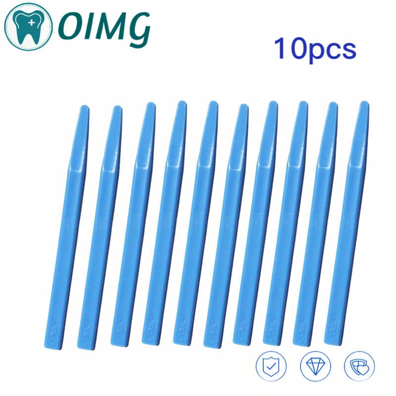 10pcs Dental Mixing Plaster Spatula for Impression Material Disposable Mixing Knife Alginate Spatula Plastic Blue Dentist Tools