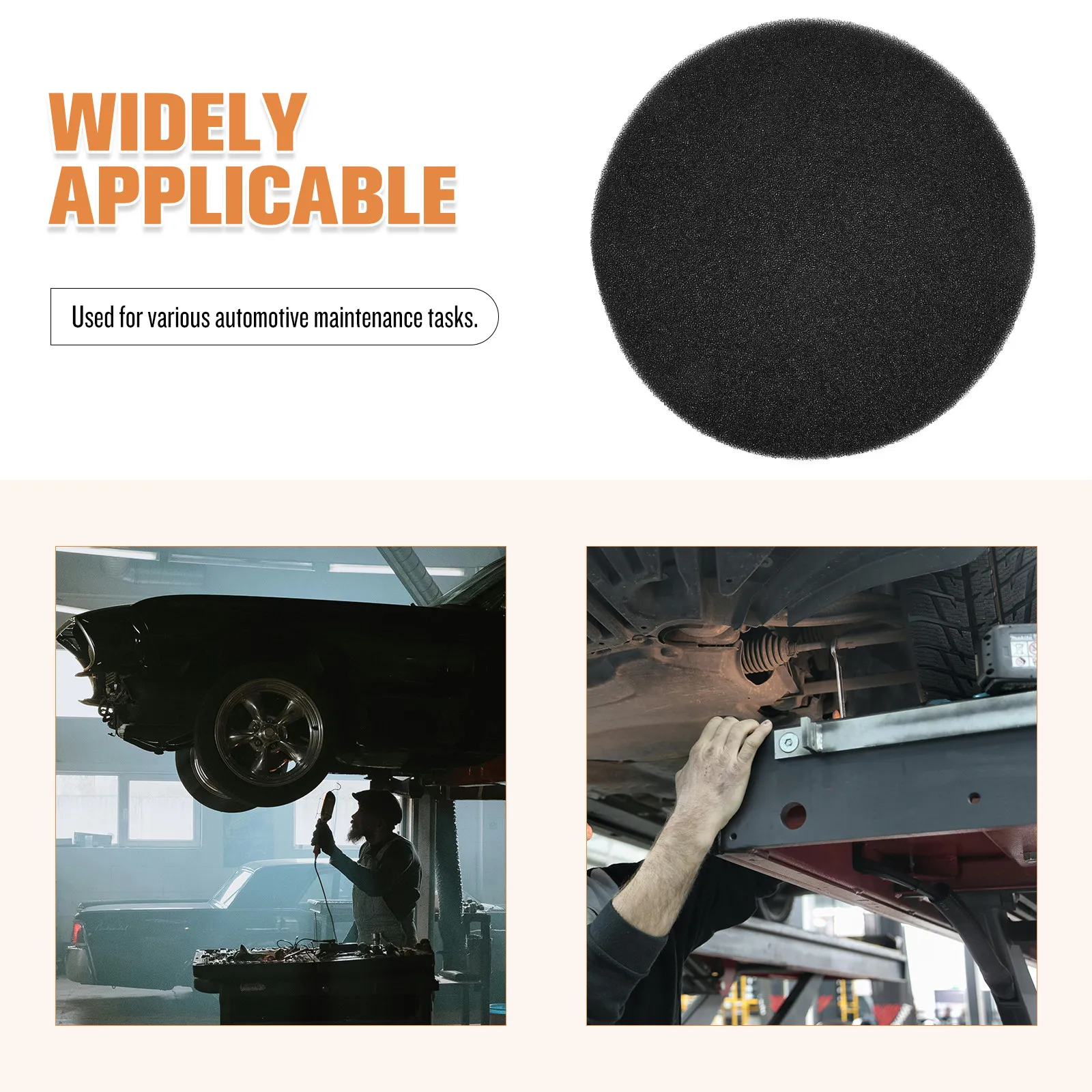 Sponge Oil Drain Splash Pad Round Thick Mat for Oil Change Transmission Fluid Drainage Auto Mechanic Workshop Cleanliness