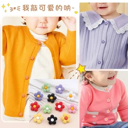 New Arrival Cartoon Baby Lovely Resin Flower Buttons For Kid Sweater Cardigan Coat DIY Sewing 15MM Or 18MM 6PCS/LOT KD3008