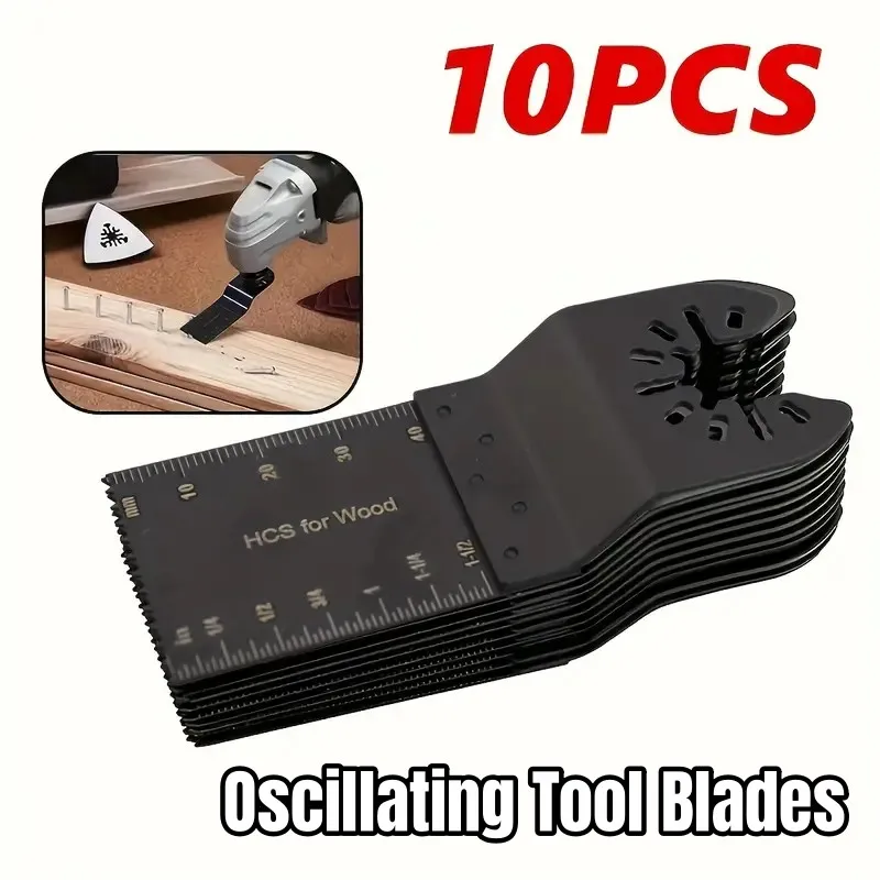 

10PCS 34mm Multi High Quality Oscillating Muti Tool Saw High Carbon Steel Blades for Power Tools Wood Soft Metal Fast Cutting