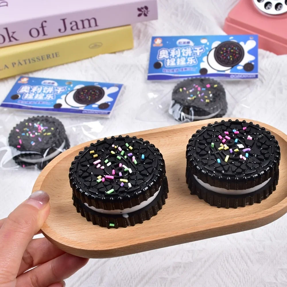 Juguete Antiestrés de Simulación Oreo, Juguete Sensorial Creativo de Galleta y Pastel, Juguete Súper Suave para Apretar, Gadget Antiestrés de Galleta Sándwich.