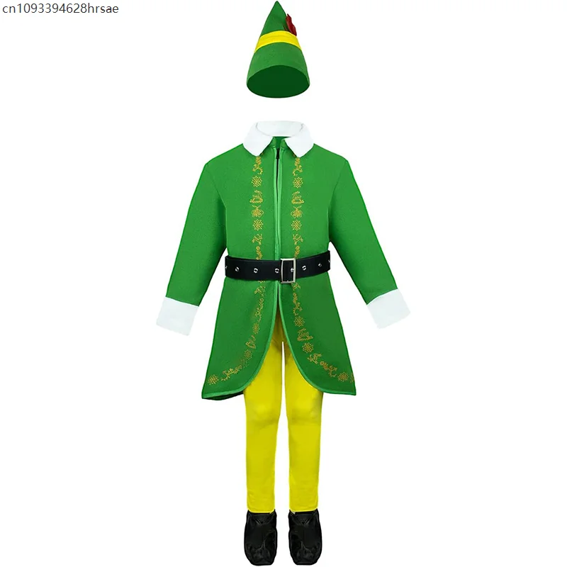 2025 جديد وصول الطفل السنة الجديدة فستان مناسبات الأخضر الأصدقاء قزم الصبي عيد الميلاد الزي الوردي جوفي قزم الفتيات زي