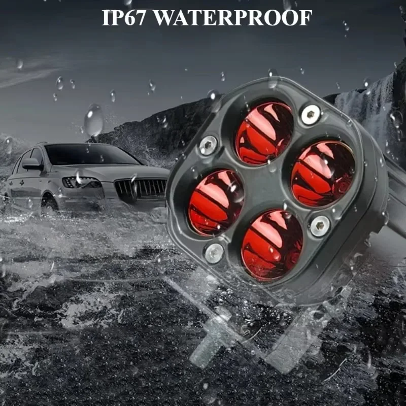 

3 Inch 40W Red Green LED Square Work Light Bar Spotlights Driving Fog Headlights for 4x4 Offroad Car Truck 12V 24VQuality