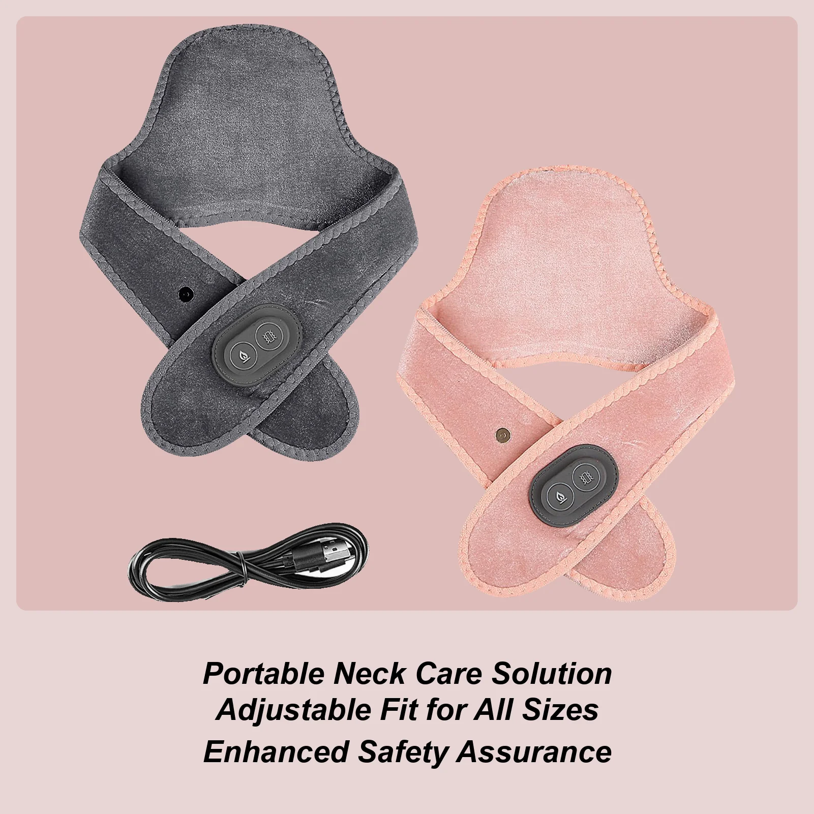 

Тепловая повязка для шеи, перезаряжаемый 3-температурный массажер, тепловая повязка для шеи, массажная грелка для боли в мышцах, жесткости, релаксации