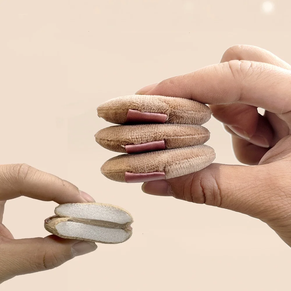 만화 검은 고양이 메이크업 퍼프 세트 양면 에어 쿠션 루스 파우더 퍼프 습식 및 건식 사용 화장품 퍼프 페이스 메이크업 도구