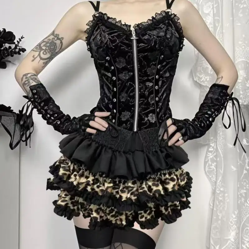 Spring and Summer New Girls' Chiffon Half Skirt Sweet Beauty Style Ruffled Cake A-Line Skirt Versatile Teenage Short Skirt