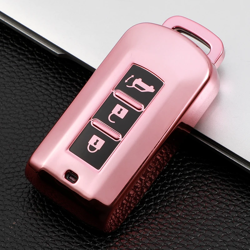 

Автомобильный чехол для смарт-ключа для Mitsubishi Outlander Lancer 10 Pajero Sport L200 EX ASX RVR Eclipse Cross Colt, защитный чехол для ключа