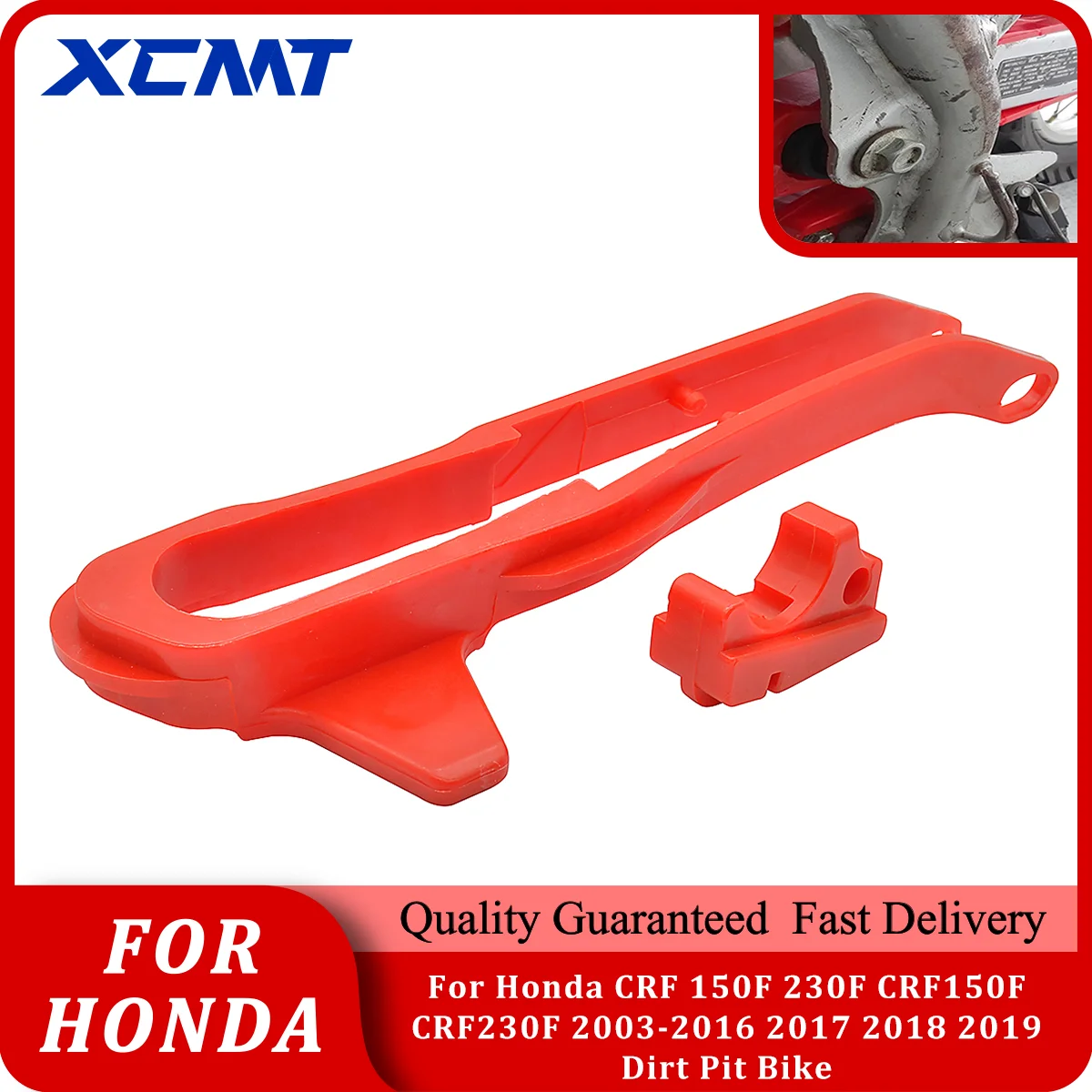 

Motorcycle Plastic Guide Chain Glue Slider Guard For Honda CRF 150F 230F CRF150F CRF230F 2003-2016 2017 2018 2019 Dirt Pit Bike