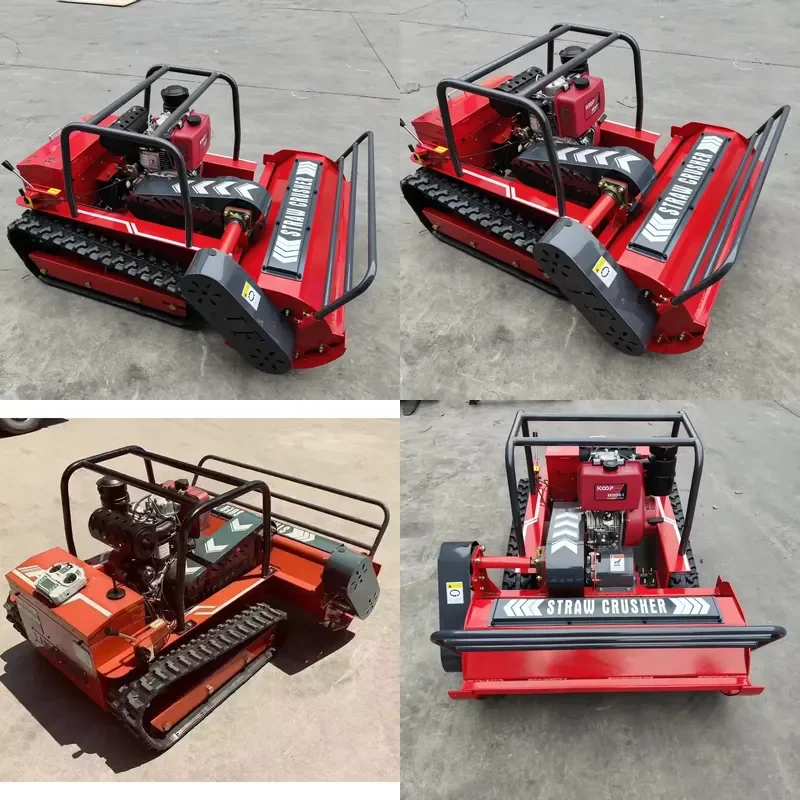 2026 Powerful Tracked Remote-Control Lawn Mower 12HP Engine 6 Acres/Hour Efficiency for All-Terrain Farm Garden Grass