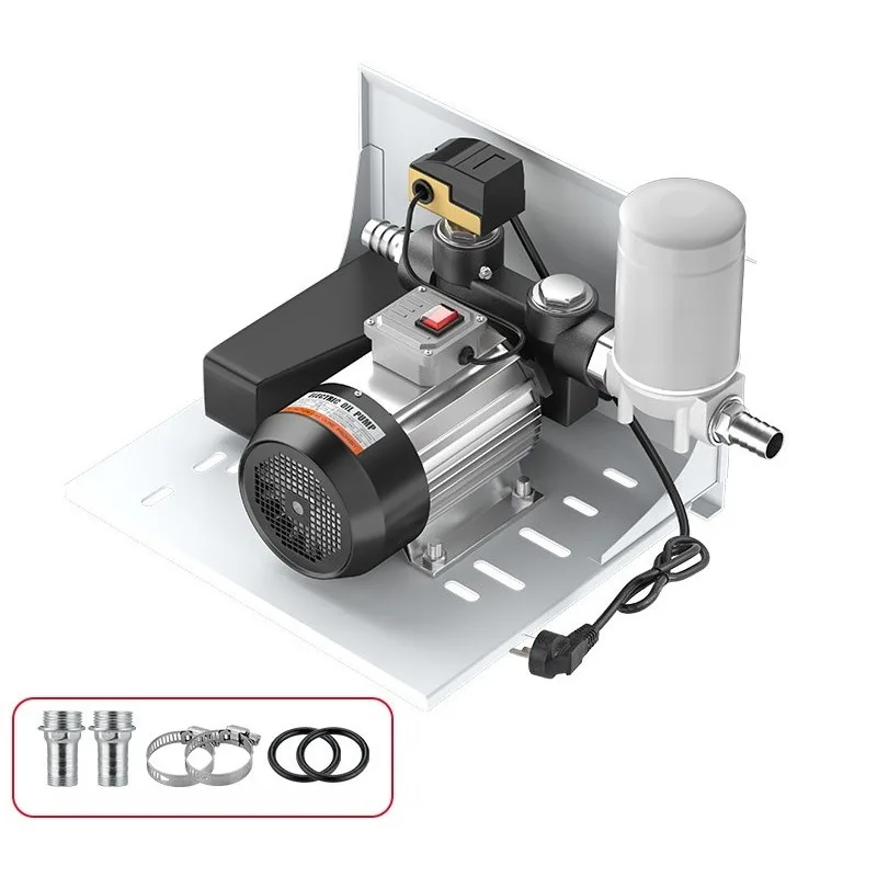 220V Wall Mounted Electric Oil Pump Automatic Start Stop Diesel Fuel Dispenser With Filter Portable IBC Tote Refueling