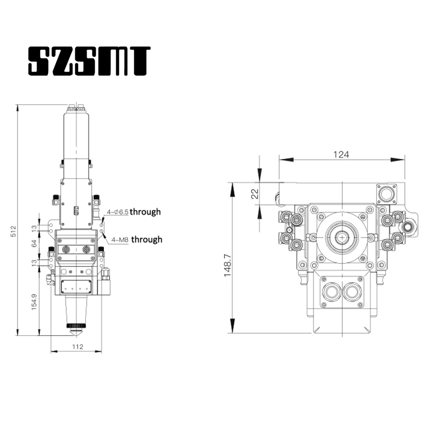 Original WSX 0-3KW Power Auto-Focusing Fiber Laser Cutting Head NC30A/NC30E For Fiber Laser Machine