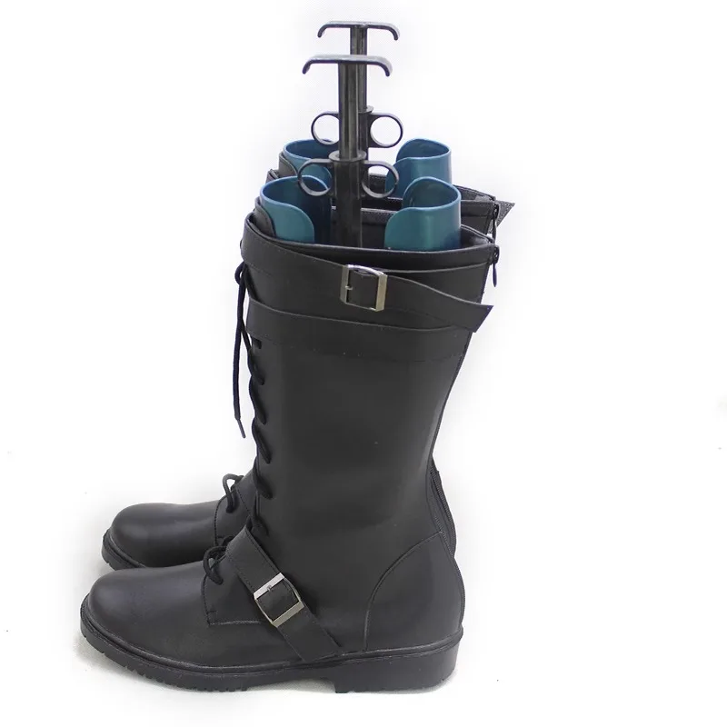 Biohazard 8 Village Karl Heisenberg Costume Cosplay Scarpe Stivali neri fatti a mano