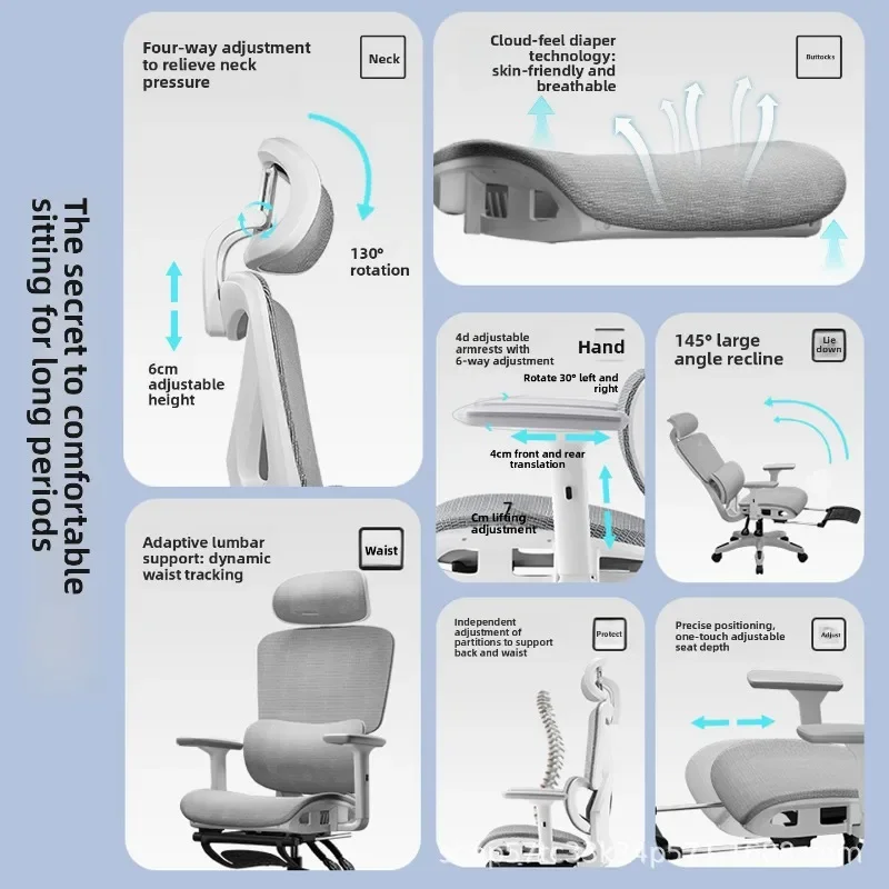 Ergonomic Mesh Office Chair Breathable Seat Home Use Gaming Recliner All Day Comfort Office Chair Gaming Chair Computer Chair